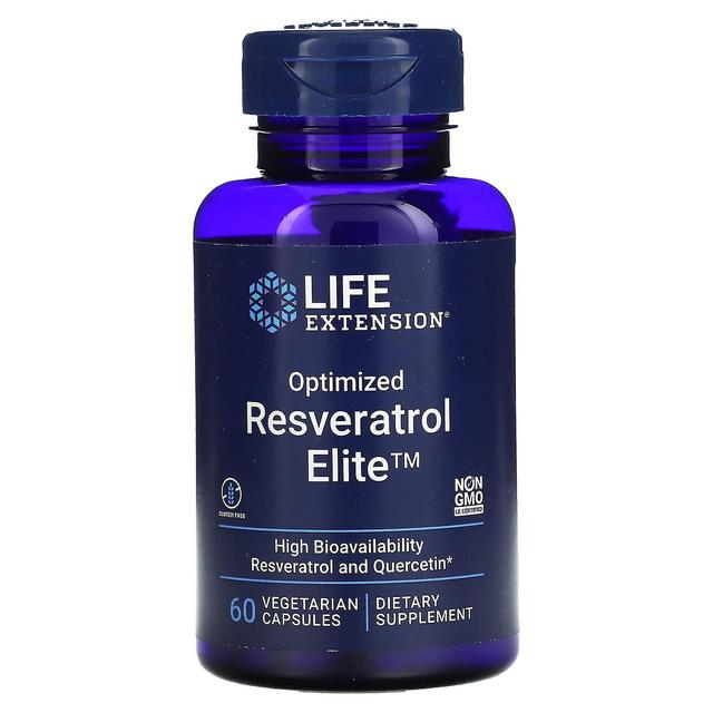 Life Extension Extensão de vida, Resveratrol Elite otimizado, 60 cápsulas vegetarianas on Productcaster.