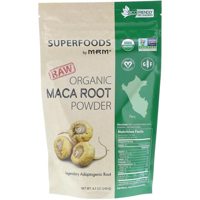 MRM, Polvere di radice di Maca organica grezza, 240 g on Productcaster.