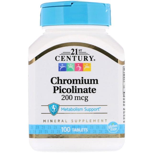 21st Century XXI secolo, Chromium Picolinate, 200 mcg, 100 compresse on Productcaster.