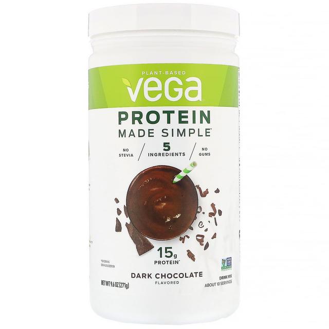 Vega, Protein Made Simple, Dark Chocolate, 9.6 oz (271 g) on Productcaster.