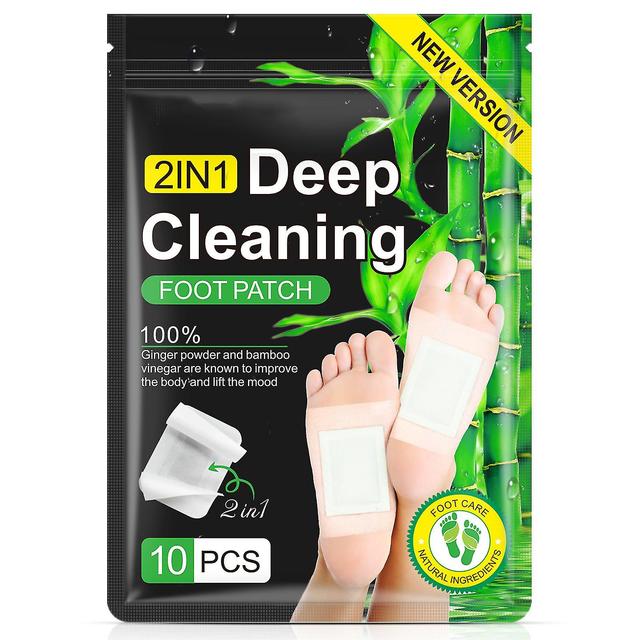 Organic Detox Foot Pads - Djuprengörande fotplåster med bambuingefärapulver för antistress och förbättrad sömn - Uppgradering av fotvård 3 pack on Productcaster.