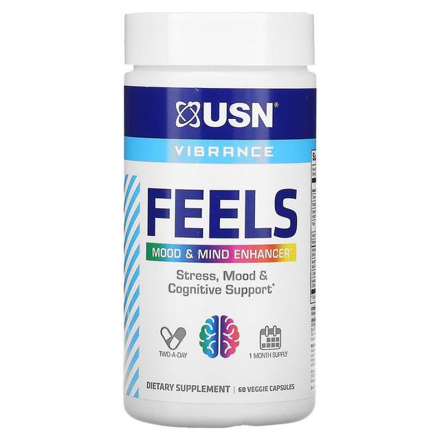 USN, Feels, Mood & Mind Enhancer, 60 Veggie Capsules on Productcaster.