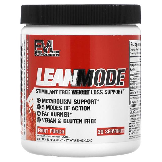 EVLution Nutrition, LeanMode, Fruit Punch, 5.40 oz (153 g) on Productcaster.