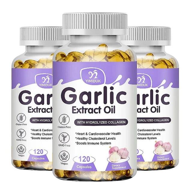 Vorallme Garlic Oil Capsules Lowering Cholesterol Boosts Immunity Improves Support Cardiovascular Brain Health Balance Blood Sugar Detox 3 Bottles ... on Productcaster.