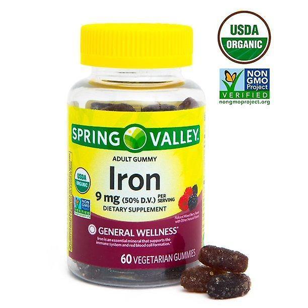 Spring valley iron 9mg organic vegetarian gummies, 60ct on Productcaster.