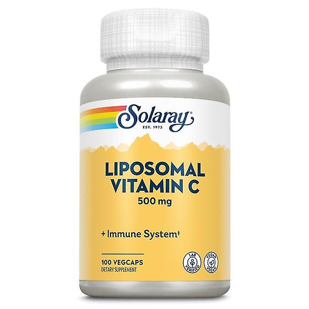 Solaray liposomal vitamin c 500mg, sund immunfunktion, kollagensyntese & antioxidant støtte, vegansk, 100 vegcaps on Productcaster.