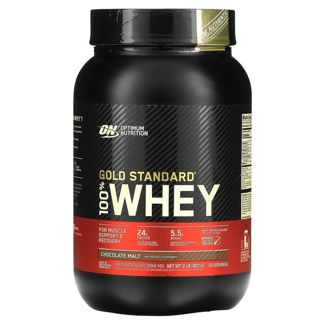 Optimum Nutrition, Gold Standard 100% Whey, Chocolate Malt, 2 lb (907 g) on Productcaster.