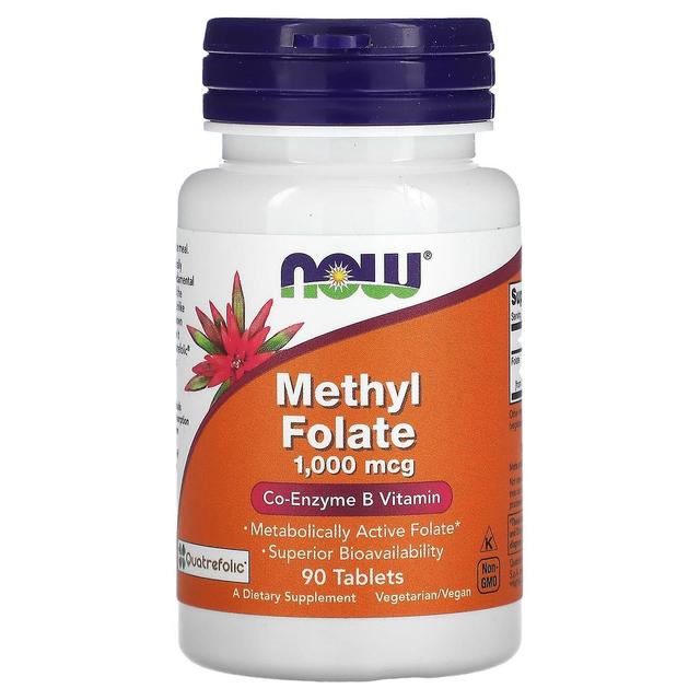 NOW Foods, metyylifolaatti, 1 000 mcg, 90 tablettia on Productcaster.