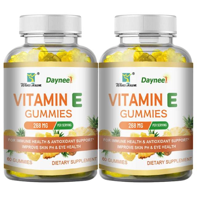 Bio Vitamin E Gummies Skin Anti-aging Formula reducerer rynker - 60 tabletter 2PCS on Productcaster.