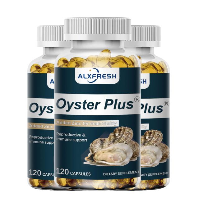 Eccpp 60/120 Capsules Oyster Plus Zinc&taurine Marine Nutrients Dietary Supplement For Enhanced Male Function Increased Sperm Motility 3X Bottle 12... on Productcaster.