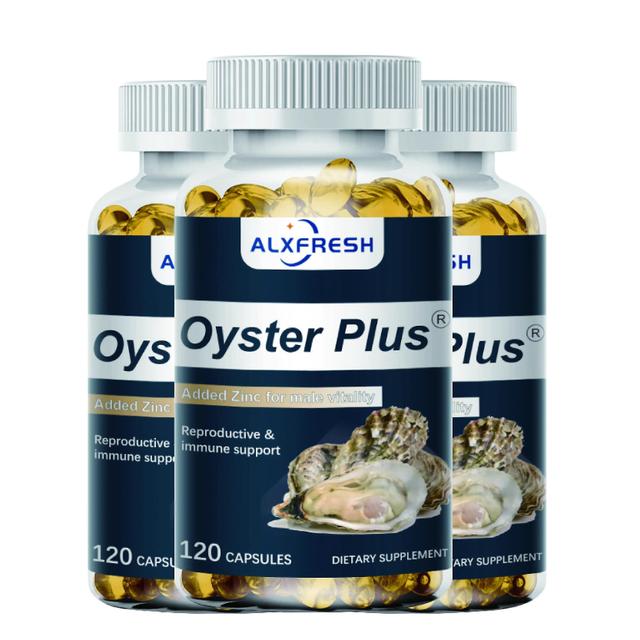 60/120 Capsules Oyster Plus Zinctaurine Marine Nutrients Dietary Supplement For Enhanced Male Function Increased Sperm Motility 3X Bottle 60pcs on Productcaster.