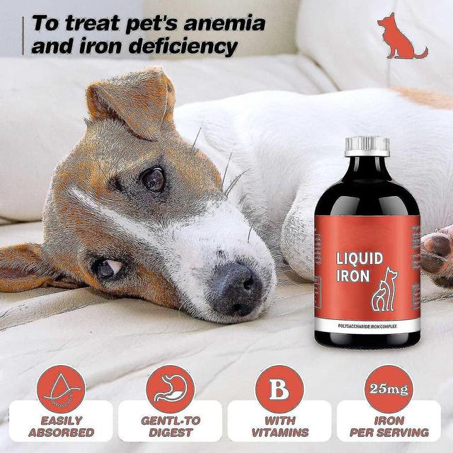 60ml Liquid Iron Supplement For Dogs And Cats With Anemia - Polysaccharide Iron Complex Formulated T on Productcaster.