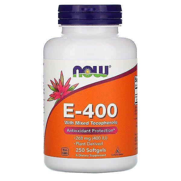 Now Foods, E-400 com tocoferóis mistos, 268 mg (400 UI), 250 cápsulas gelatinosas on Productcaster.