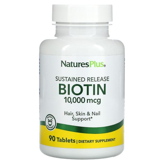 Nature's Plus NaturesPlus, Biotin, Sustained Release, 10,000 mcg, 90 Tablets on Productcaster.