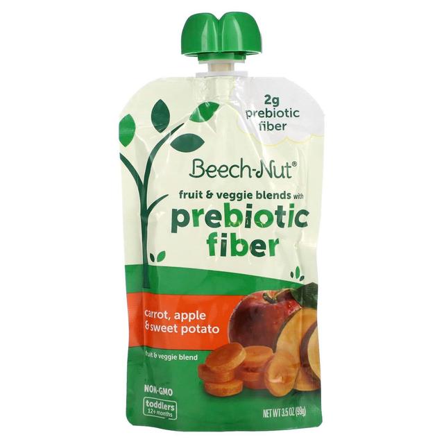 Beech-Nut, Fruit & Veggie Blends with Prebiotic Fiber, 12+ Months, Carrot, Apple & Sweet Potato, 3.5 on Productcaster.