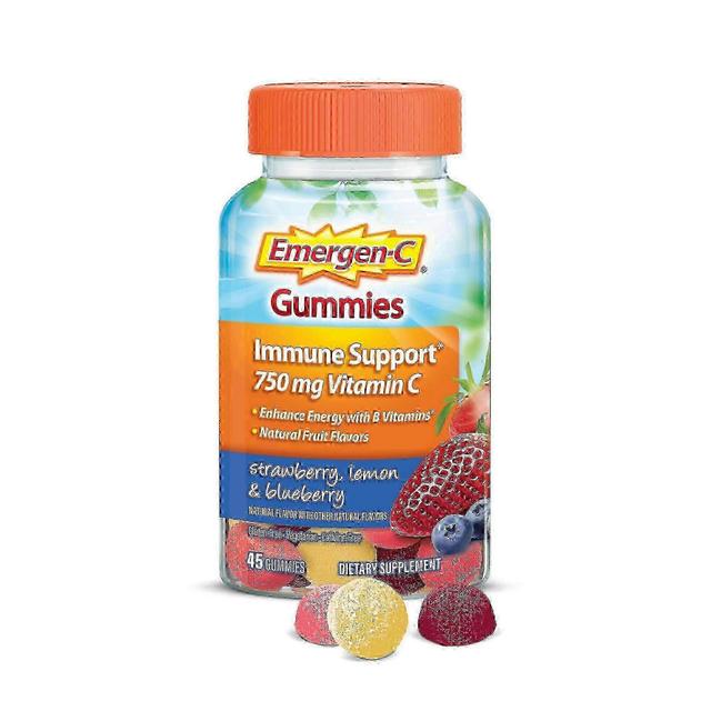 Las gomitas de apoyo inmune Emergen-c con vitamina C, fresa, limón y arándano, 45 ea on Productcaster.