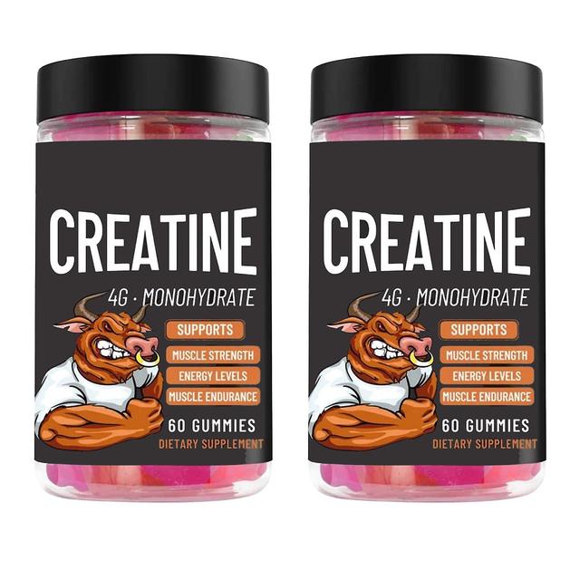 1 Piece Of Creatine Monohydrate Gummies 5 Mg, Suitable For Men And Women - Sugar-free | 60 Capsules/bottle 2PCS on Productcaster.