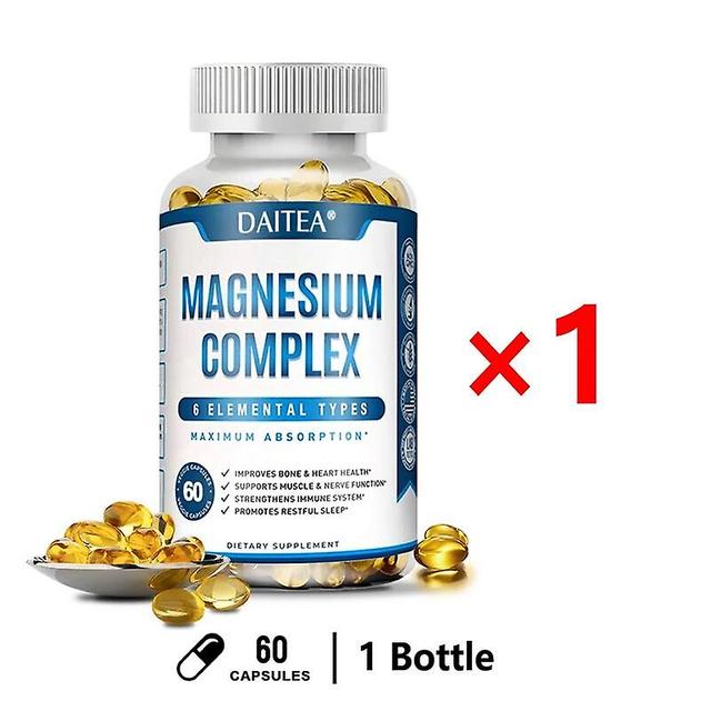 Visgaler Daitea Magnesium Complex Capsules - Bone,muscle& Heart Health Supplement,muscle Relaxation,sleep Support,stress & Anxiety Relief 1 bottle on Productcaster.