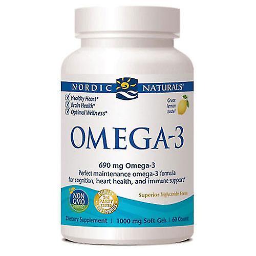 Nordic Naturals Omega-3,1000 mg ,Lemon 60 softgels (Pack of 2) on Productcaster.