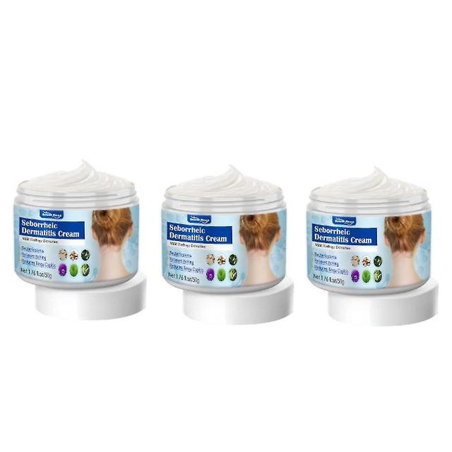 3pcs Seborrheic Skin Cream Head Acne Pruritus Scalp Ringworm Skin Problem Repai Soothing Head Skin on Productcaster.