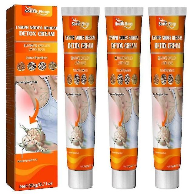 Lymph Nodes Herbal Detox Cream Anti-Swelling Lymphatic Detox Care Cream-Good Tw 3pcs on Productcaster.