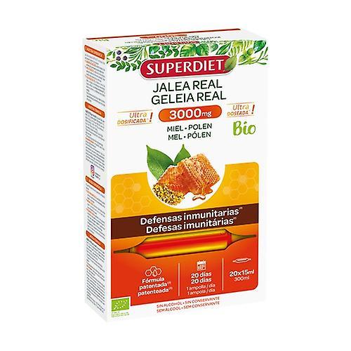 Super Diet Royal Jelly BIO 3000mg 20 ampoules of 15ml on Productcaster.