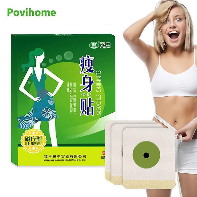 Qian 10pcs/box Magnetic Therapy Slimming Patch Fat Burning Arm Belly Muscle Firming Weight Lose Sticker Keep Shape Body Detox Plaster 10Pcs in 1box on Productcaster.