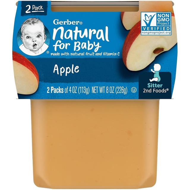 Gerber, Natural for Baby, 2nd Foods, Apple, 2 Pack, 4 oz (113 g) Each on Productcaster.