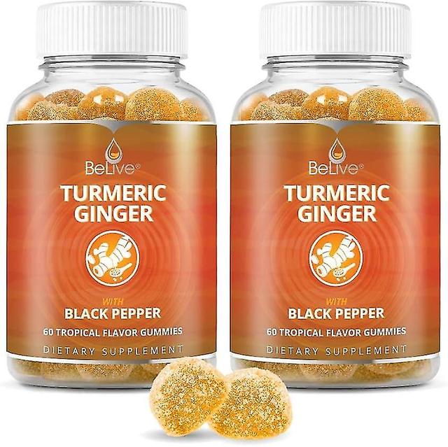 Turmeric Vitamin Supplement Gummies With Ginger Black Pepper | Supports Joint Inflammation Inflammatory Response | Active Ingredients Curcumin Ext on Productcaster.