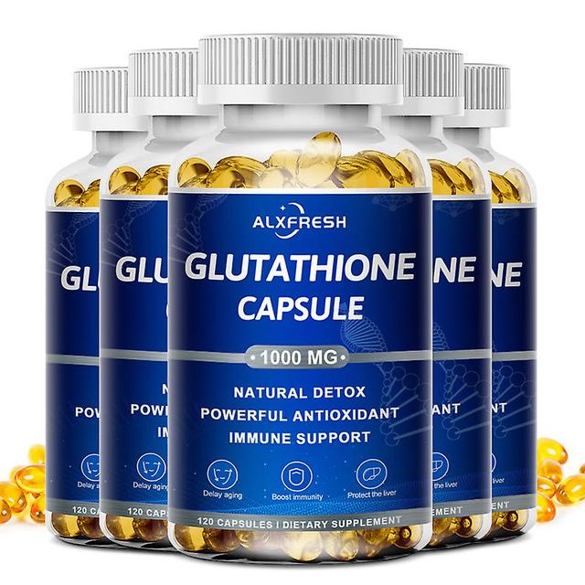 Tib Glutathione Collagen Capsules, Natural Antioxidant, Anti-aging, Enhance Immunity Cell Metabolism, Whiten Dull Skin Care 5X Bottle 60pcs on Productcaster.