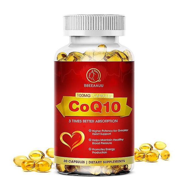 Guoguo High Absorption Coenzyme Q10 Capsules Coq10 For Heart And Brain Health Dredge Blood Vessels Stable Blood Pressure 30pcs on Productcaster.