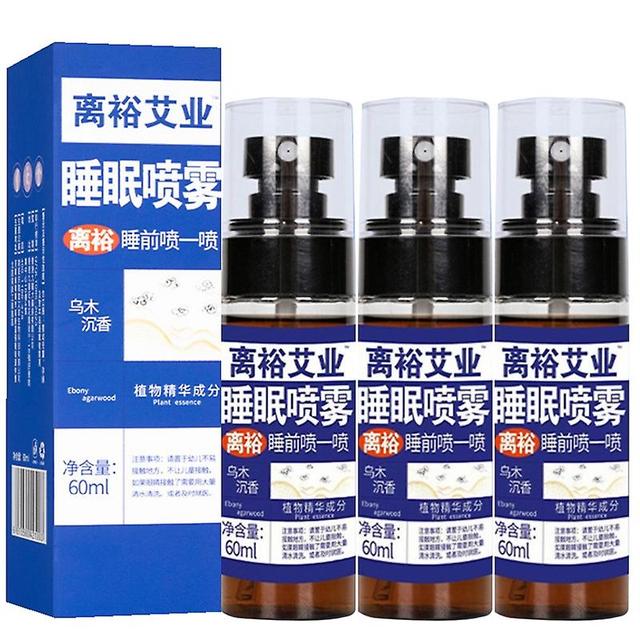 3pcs Wu Mu Chen Xiang Sleep Mist Ebony Agarwood Sleep Spray Fall Asleep Fast 60ml on Productcaster.