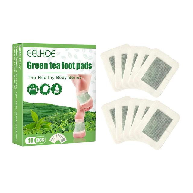 Green Tea Foot Patch, Cleansing Detox Foot Patch, Promotes Blood Circulation, Eliminates Toxins From The Body, Improves Sleep, All Natural, 10 Tablets on Productcaster.