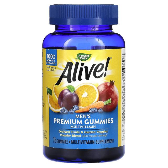 Nature's Way, Alive! Herren Premium Fruchtgummis Multivitamin, Orange, Traube & Kirsche, 75 Fruchtgummis on Productcaster.