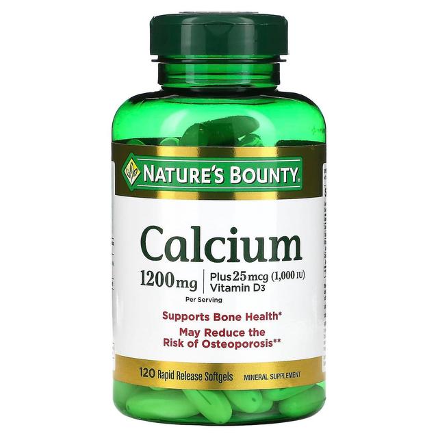 Natures Bounty Nature's Bounty, Calcium Plus Vitamin D3, 600 mg, 120 Rapid Release Softgels on Productcaster.