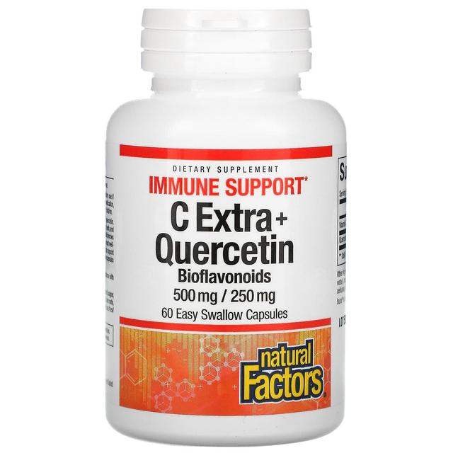 Natural Factors, C Extra + Quercetin, 60 Easy Swallow Capsules on Productcaster.