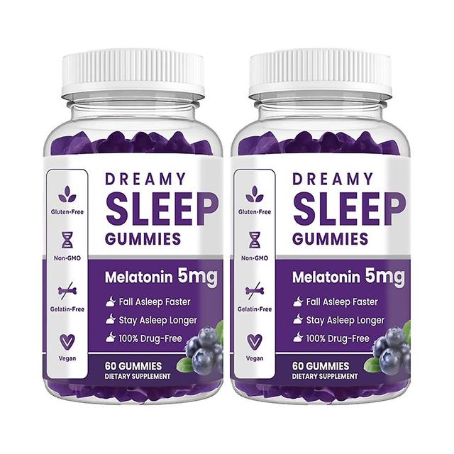 2er-Pack Melatonin-Gummibärchen Natürliches Schlafmittel, Schlafergänzung, Vitamine, Unterstützt erholsamen Schlaf, Melatonin-Gummibärchen für Erwa... on Productcaster.