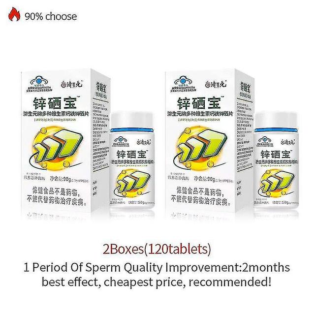 Zinc Selenium Supplement Vitamin Tablets For Men Sperm Count Increase Furtility Sperm Vitality Booster Capsules Cfda Approve 2box 120pcs on Productcaster.