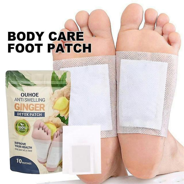 Hg-10x Detox Slimming Foot Patch Natural Ginger Wormwood Improve Sleep Blood Circulation Relieve Stress Health Care Foot Stickers on Productcaster.