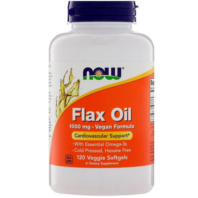 Now Foods, Flax Oil, 1,000 mg, 120 Veggie Softgels on Productcaster.