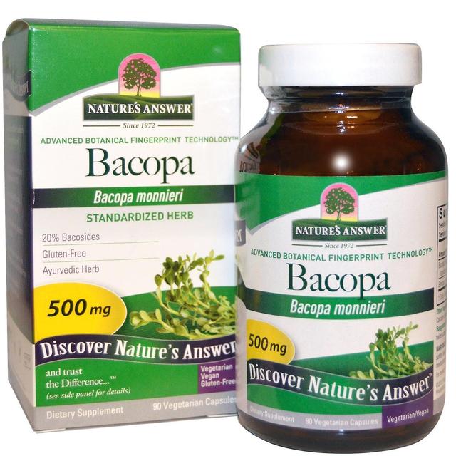 Nature's Answer Resposta da Natureza, Bacopa, 500 mg, 90 Cápsulas Vegetarianas on Productcaster.