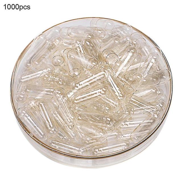 1000pcs Transparent Hollow Gelatin Empty Separated Medical Powder Capsule Shells( Color : Transparent )1482 on Productcaster.