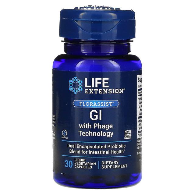 Life Extension, FLORASSIST GI with Phage Technology, 30 Liquid Vegetarian Capsules on Productcaster.