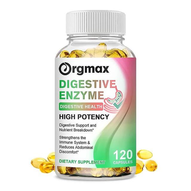 Eccpp Orgmax Digestive Enzyme Probiotics Capsules Support Better Digestion&lactose Absorption Reduce Bloating Enhance Immune System 120 pcs on Productcaster.