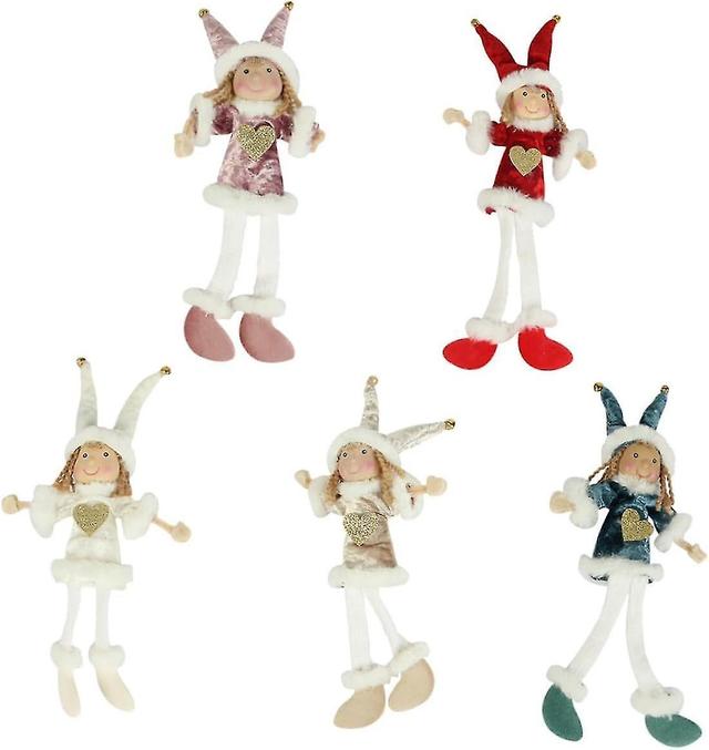 Christmas Plush Doll Ornaments - 5Pcs Xmas Tree Decorations for Holiday, Girls Favorite Gift on Productcaster.