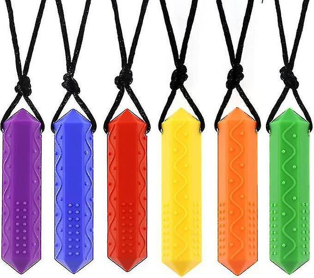 Adhd Child Chew Necklace, 6 Pieces Sensual Chew Necklaces For Kids And Adults With Teething, Autism And Adhd (diamond) Zekai on Productcaster.