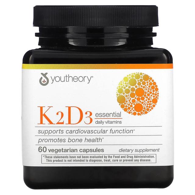 Youtheory, K2D3 essentielle daglige vitaminer, 60 vegetariske kapsler on Productcaster.