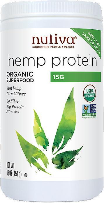 Nutiva organic hemp protein powder peak protein 6g fibre 454g on Productcaster.