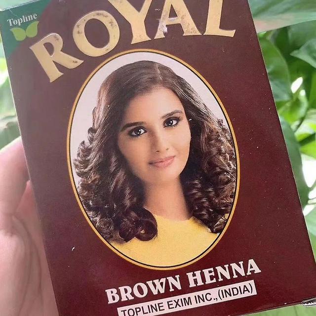 Økologisk Henna Plant Hårfarve Sortbrun Dækker hvidt hår Nærende Natural Gloss Hair Care 6 X 10g/æske BROWN on Productcaster.