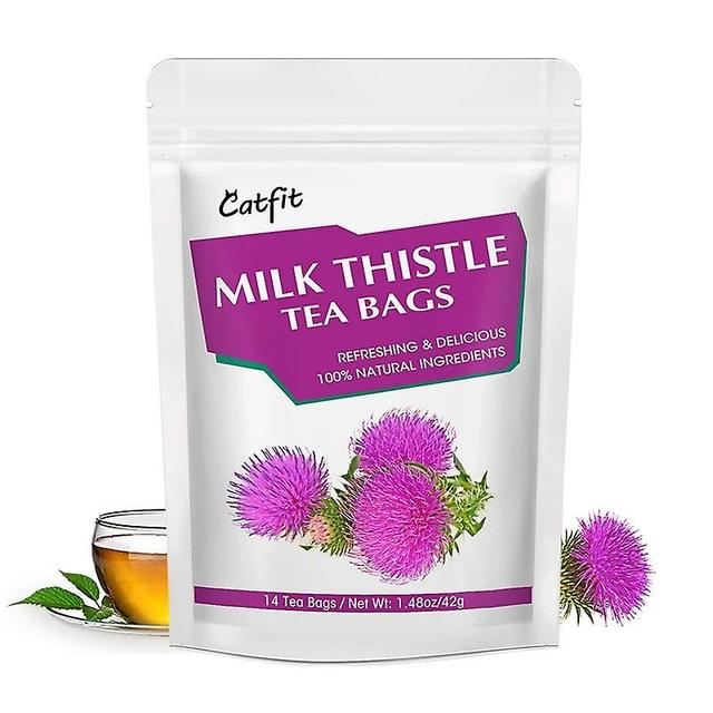 Eccpp Catfit Milk Thistle Detox Tea Active Silymarin Strongly Supports Liver Care Health& Antioxidant Liver Cleanse Diet Supplement 14 teabags on Productcaster.